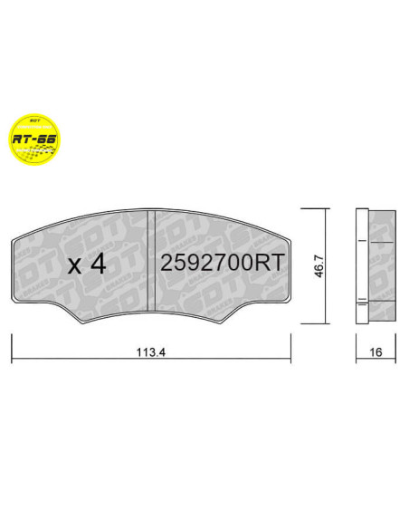 Pastillas Racing Rt66 Alcon Pnf4463 Ap Racing Cp2361 Citroen Saxo Challenge