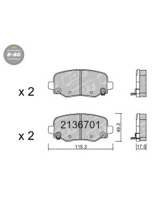 Pastillas De Freno Traseras High Performance S50 Jeep Cherokee Kl Compass