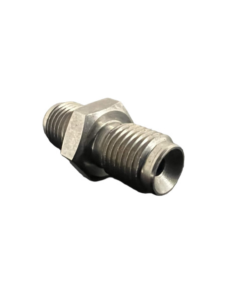 Racor Adaptador De Freno En Acero Inoxidable Macho 3/8” X 24 Unf Convexo A Macho 3/8” X 24 Unf Concavo