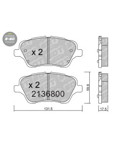 FRONT HIGH PERFORMANCE BRAKEPADS S50 FORD BMAX FIESTA MK7 TOURNER COURIER TRANSIT COURIER