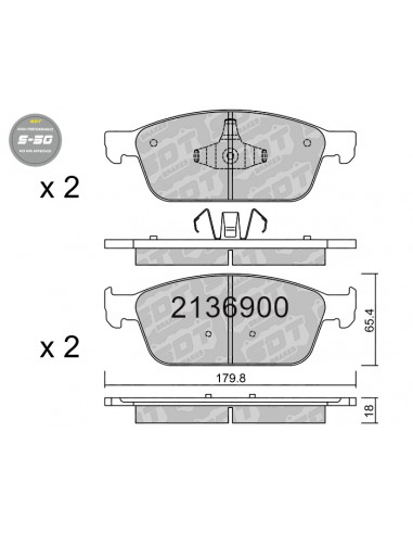 FRONT HIGH PERFORMANCE BRAKEPADS S50...