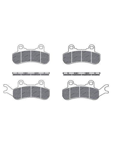 FRONT / REAR RS-43 RACING SINTER PADS CAN-AM MAVERICK X3 MAVERICK MAX MAVERICK TRAIL - SPORT