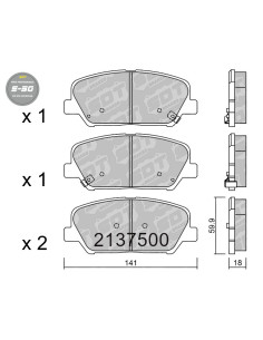 Pastillas De Freno Delanteras High Performance S50 Hyundai I30 Gd Veloster Fs Kia Ceed Pro Ceed