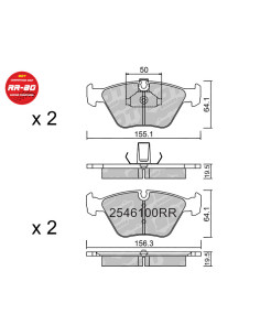 FRONT RACING BRAKEPADS RR80 BMW SERIE 3 E46 330i Z4 E85 MG ZT
