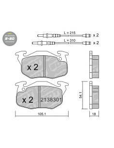 FRONT HIGH PERFORMANCE BRAKEPADS S50 CITROEN AX SAXO ZX PEUGEOT 106 205 306 309 RENAULT CLIO R5 R11 R19