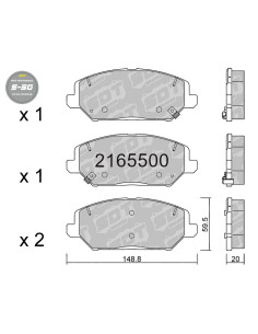 Front High Performance brakepads S50 Hyundai i30 PD Veloster JS Kia Ceed CD XCeed CD