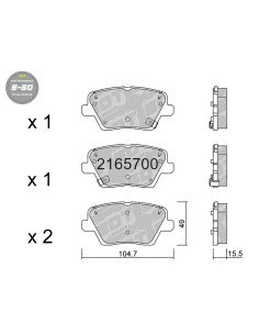 Rear High Performance brakepads S50 Hyundai i30 PD Veloster JS Kia Ceed CD XCeed CD (NO EPB)