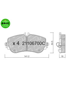 Rear high performance brakepads S50C MAN TGE VW CRAFTER GRAND CALIFORNIA CAMPER SCB SCC AMAROK MK1