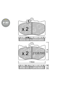 FRONT HIGH PERFORMANCE BRAKEPADS S50 LEXUS GS S19 GS L1