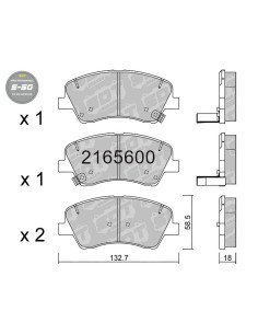 High Performance S50 front brakepads for Hyundai Bayon i20 BC3 BI3 Kia Stonic YB
