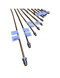 Cooper brake line Ø4,75mm ready to install with male M10x1 fittings.