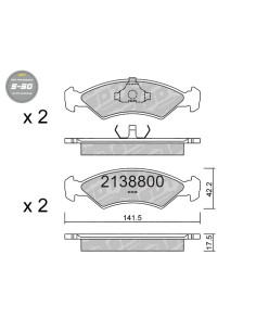 FRONT HIGH PERFORMANCE BRAKEPADS S50 FORD FIESTA MK2