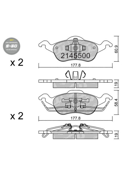 FORD FOCUS RALLY GRAVEL BRAKEPADS