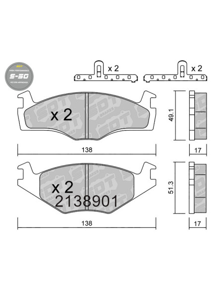 FRONT HIGH PERFORMANCE BRAKEPADS S50 SEAT IBIZA MK2 VW POLO 80 POLO 6N