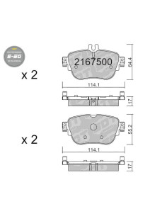 Rear High Performance pads S50 MERCEDES BENZ E CLASS W213 S213 A238 C238 CLS C257