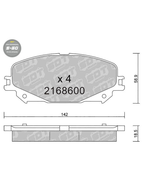 Pastillas Delanteras High Performance S50 Mitsubishi Asx Ii Renault Captur Ii Megane Iv Talisman