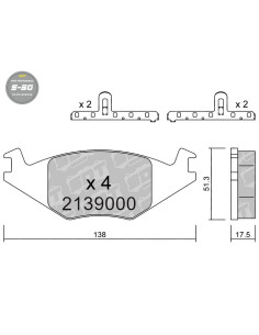 FRONT HIGH PERFORMANCE BRAKEPADS S50 SEAT CORDOBA IBIZA MK2 VW GOLF MK2 JETTA POLO 86