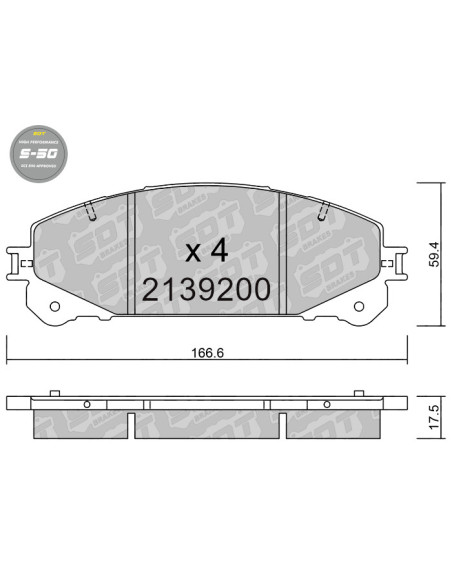 FRONT HIGH PERFORMANCE BRAKEPADS S50 LEXUS NX RX TOYOTA RAV4 IV