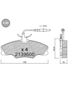 FRONT HIGH PERFORMANCE BRAKEPADS S50 PEUGEOT 406