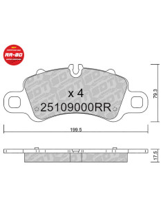 Pastillas De Freno Delanteras Racing Rr80 Porsche 718 Boxster (982) 911 (991) Carrera 4