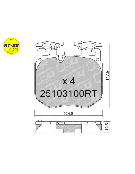 Pastillas Delanteras Racing Rt66 Bmw 5 G30 7 G11 8 G14 X3 G01 X5 G05 X7 G07 Msport Toyota Supra Gr Db41 Db42 Db43