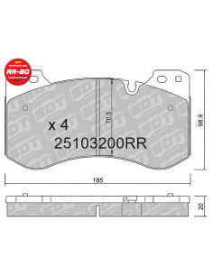 Front racing RR80 brakepads BMW M2 G42 M3 G20 M4 G22