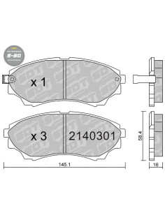 FRONT HIGH PERFORMANCE BRAKEPADS S50 FORD RANGER MAZDA SERIE B SERIE BT50
