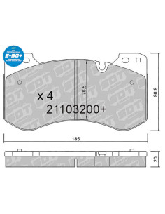 Front High Performance Plus brakepads S50+ for BMW M2 G42 M3 G20 M4 G22