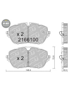 Front High Performance S50 pads  CITROEN C5 AIRCROSS C5 X DS 4 II DS 7 OPEL ASTRA L PEUGEOT 3008 II 308 II III 508 II