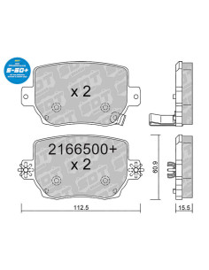 Pastillas Traseras High Performance Plus S50+ Tesla Model 3 (5Yj3) Model Y (5Yjy)