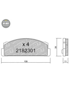 Pastillas Traseras High Performance S50 Autobianchi A111 Primula, Fiat 124 131 132 Lancia Scorpion Seat 124 Talbot Simca 1000