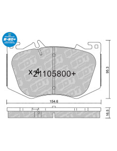 Front High Performance Plus S50+ pads MERCEDES A-CLASS (W177) AMG A35 A45 CLA (C118) 35S 45S CLA (X118) GLA (H247) 45 GLB (X247)