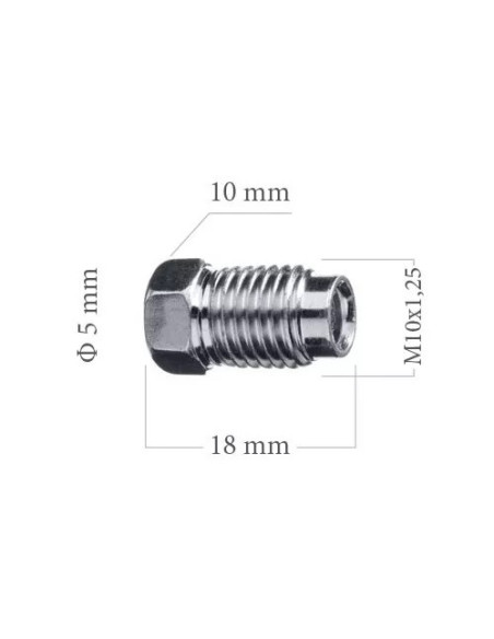 MALE 10x125 BRAKE PIPE NUT FITTING TUBE 4.75MM