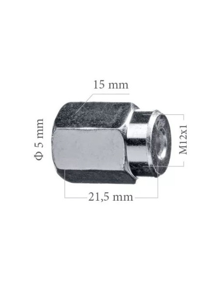 Racor Hembra 12X100 De Acero Para Tuberia Rigida De 4,75Mm