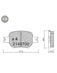 FRONT HIGH PERFORMANCE BRAKEPADS S50 TOYOTA CELICA ZZT23 COROLLA VERSO E12