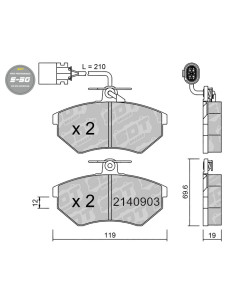 FRONT HIGH PERFORMANCE BRAKEPADS S50 VW GOLF MK3 VENTO