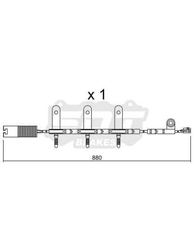 Front wearing indicator for MINI R50 R53 R52