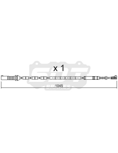 Front Wearing indicator for BMW SERIE 1 F20 F21 2 F23 F22 F87 3 F30 F80 F34 F31 4 F33 F83 F36