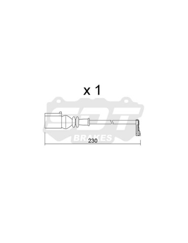 Sensor De Desgaste Delantero Para Man Tge  Vw Crafter Grand California Multivan T7