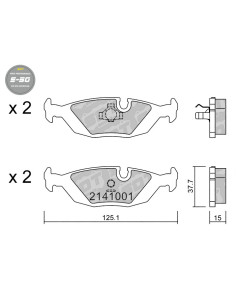 Pastillas De Freno Traseras High Performance S50 Saab 900 9000 Volvo 440 460 480