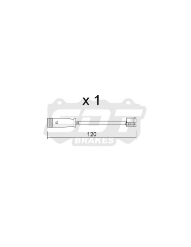 Front wearing indicator for MERCEDES AMG GT C190 R190 X290 C63 W204 C204 C205 S205 E W211 W212