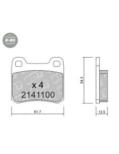REAR HIGH PERFORMANCE BRAKEPADS S50 MERCEDES 190 (201)
