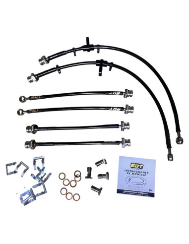 SET 6 INOX. BRAKELINES FOR VW T6 CALIFORNIA MULTIVAN TRANSPORTER