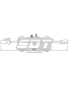 FRONT WEAR INDICATOR HYUNDAI I20N (ref 21105500 25105500RS 25105500RT) 2