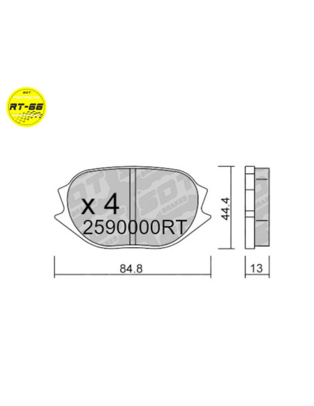 Rear Racing RT66 brakepads PFC CALIPER ZR55 RENAULT CLIO 4 R3T CLIO 5 RALLY3 RALLY4
