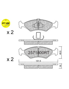 Front RT66 racing brakepads Ford Fiesta mk4 Puma 1.7 Mazda 121