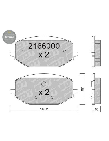 Pastillas Delanteras High Performance S50 Citroen Berlingo C5 Aircross C5 X Ds 4 Ii Peugeot 3008 Ii 308 Iii 408 Ii Toyota Proace