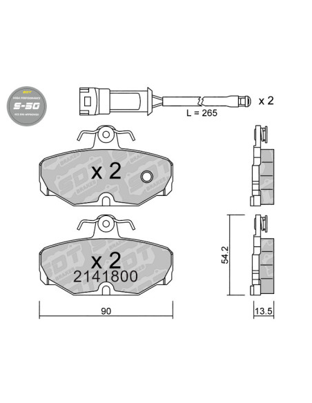*Discontinued* REAR HIGH PERFORMANCE BRAKEPADS S50 FORD ESCORT SCORPIO SIERRA