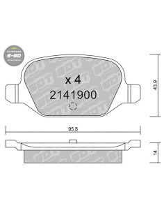 Pastillas De Freno Traseras High Performance S50 Fiat 500 500C Panda 169 188 199 Lancia Musa