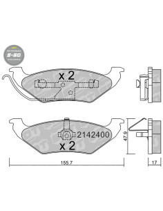 REAR HIGH PERFORMANCE BRAKEPADS S50 CHRYSLER VOYAGER III GS